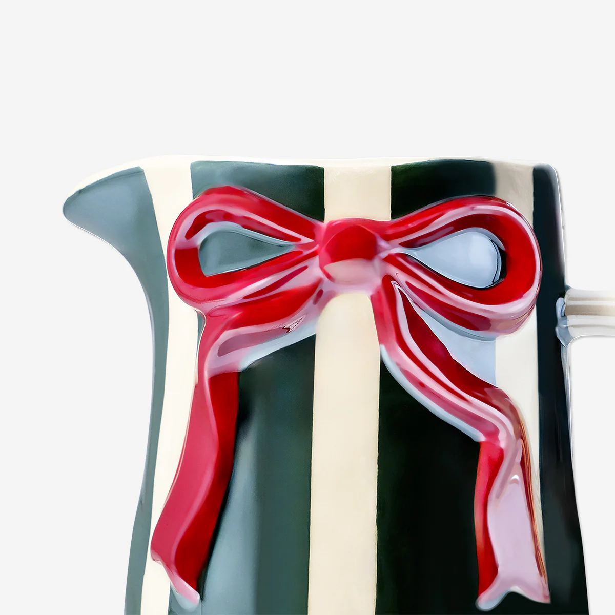 Striped jug with embossed bow - 1 L