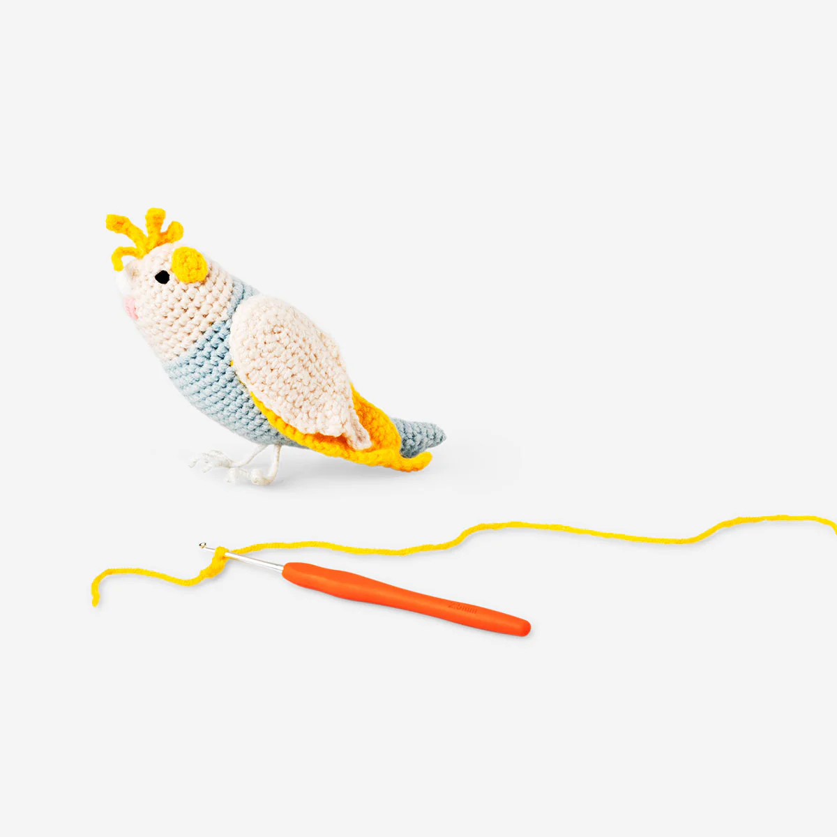 DIY crochet tropical bird