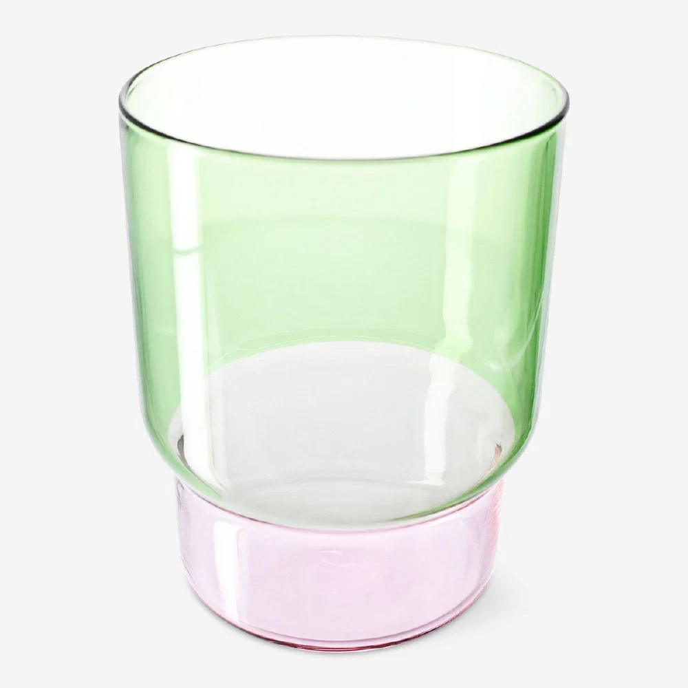 Green and pink glass
