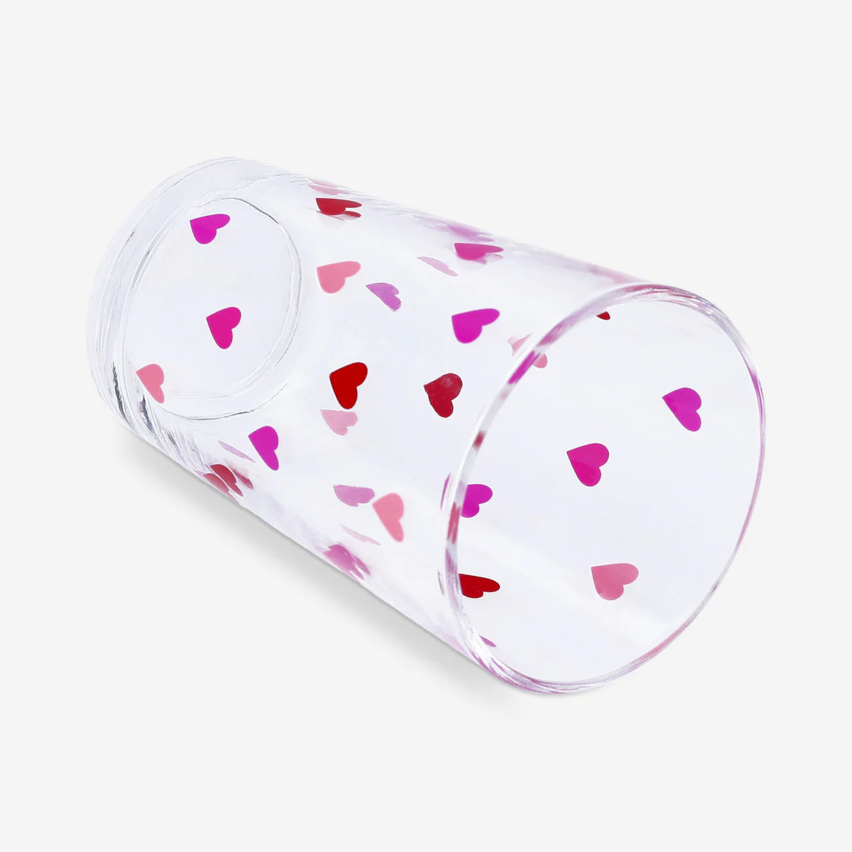 Drinking glass with small hearts - 220 ml