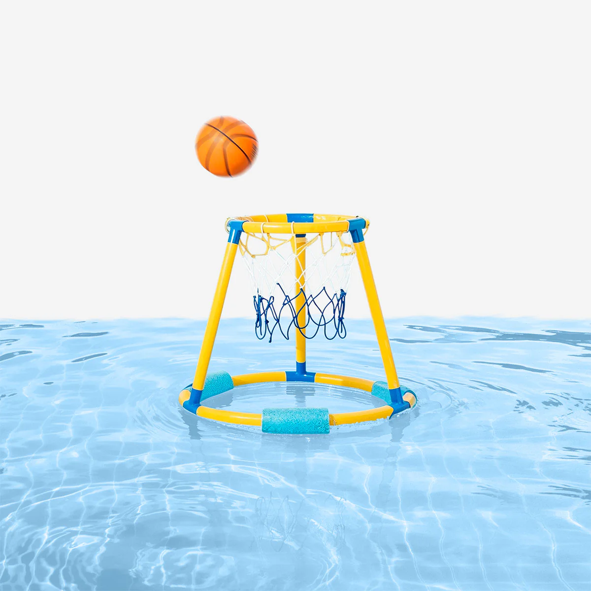 Floating basketball set for pools
