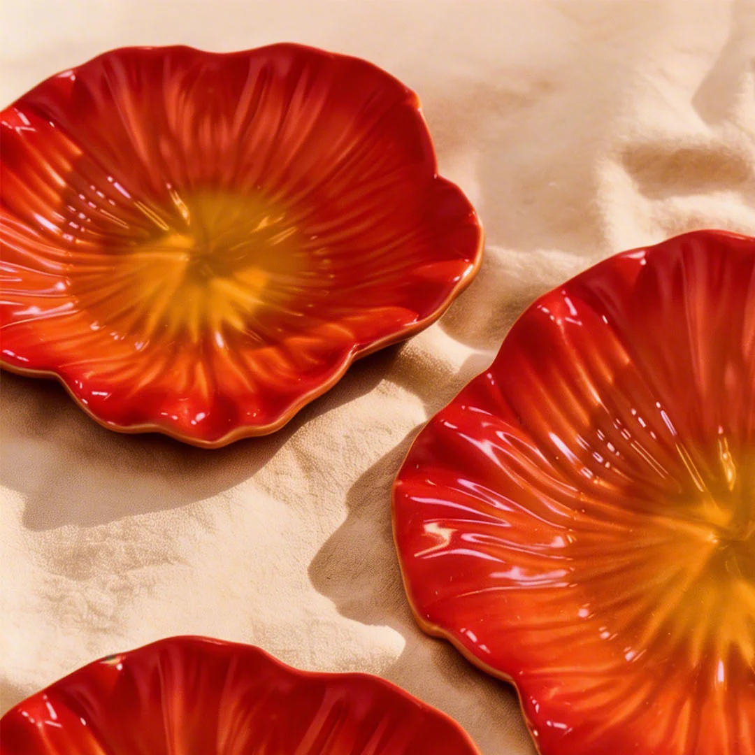 Hibiscus flower plate - 19 cm