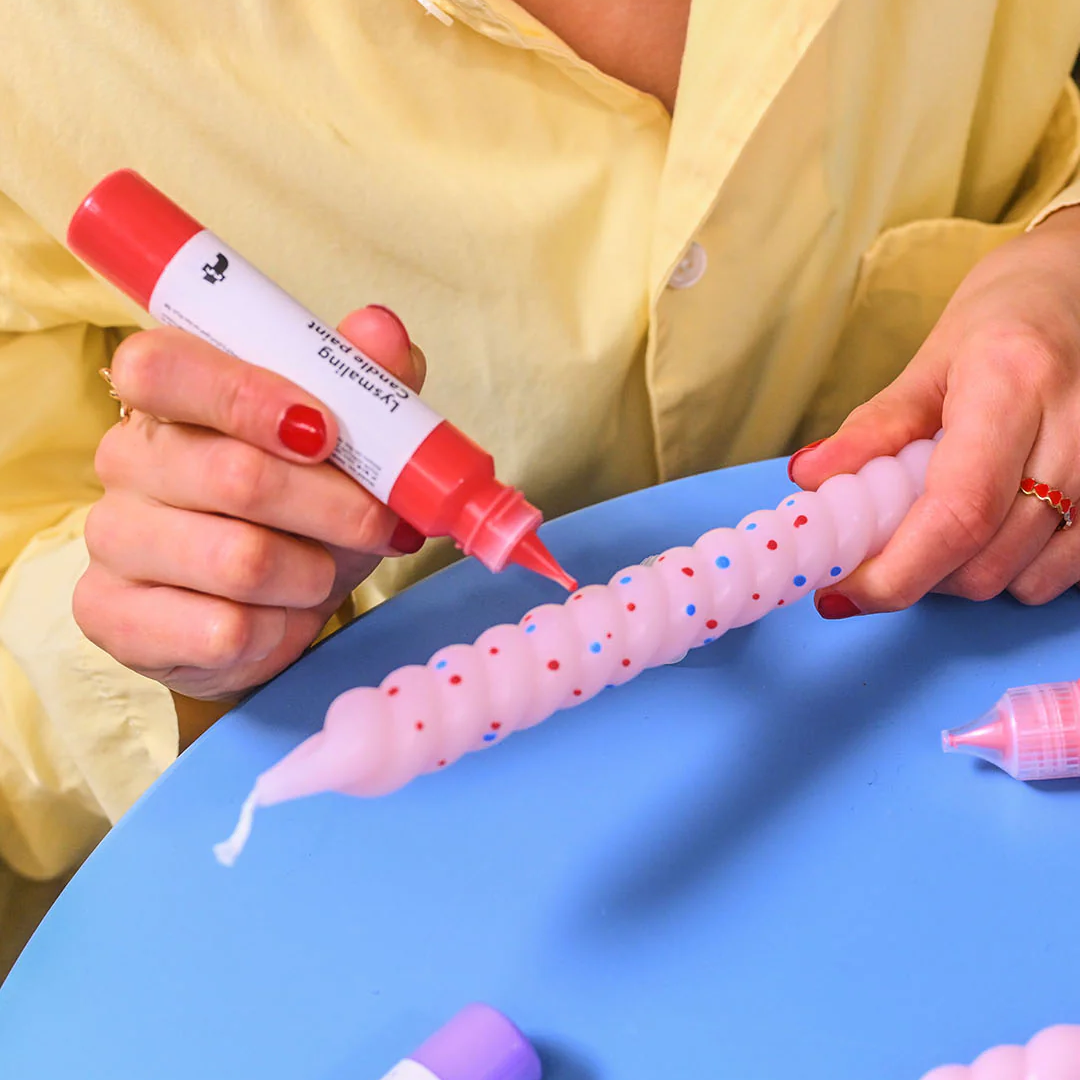 DIY painted candles - 3 pcs