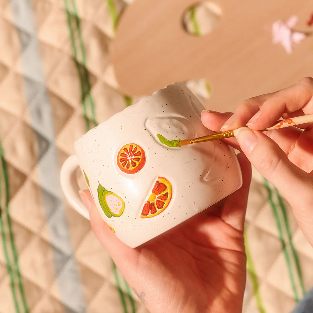 DIY ceramic mug with debossed fruits - 330 ml