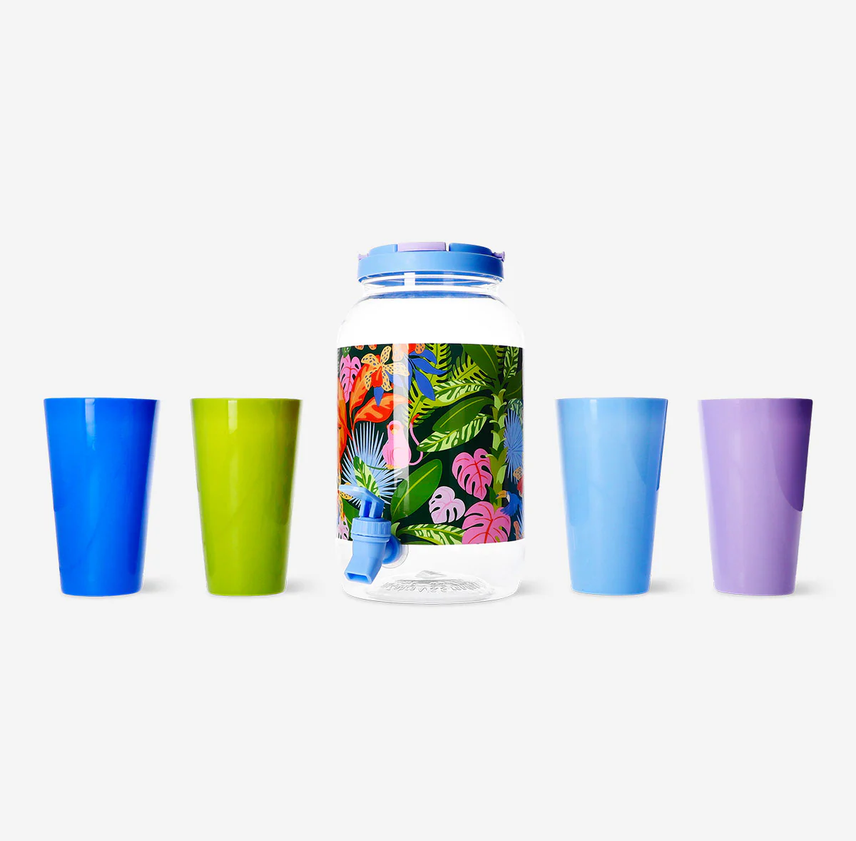 Drink dispenser with cups - 5 pcs