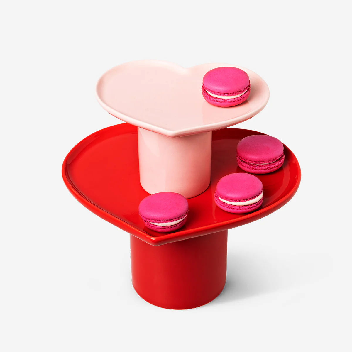 Set of heart cake stands - 2 pcs
