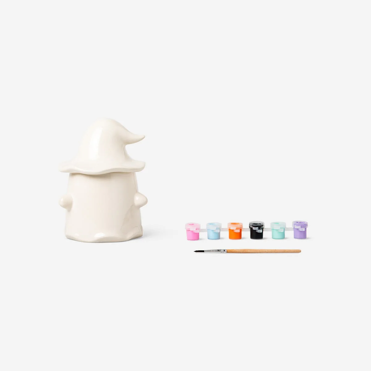 DIY ghost mug with lid and paint