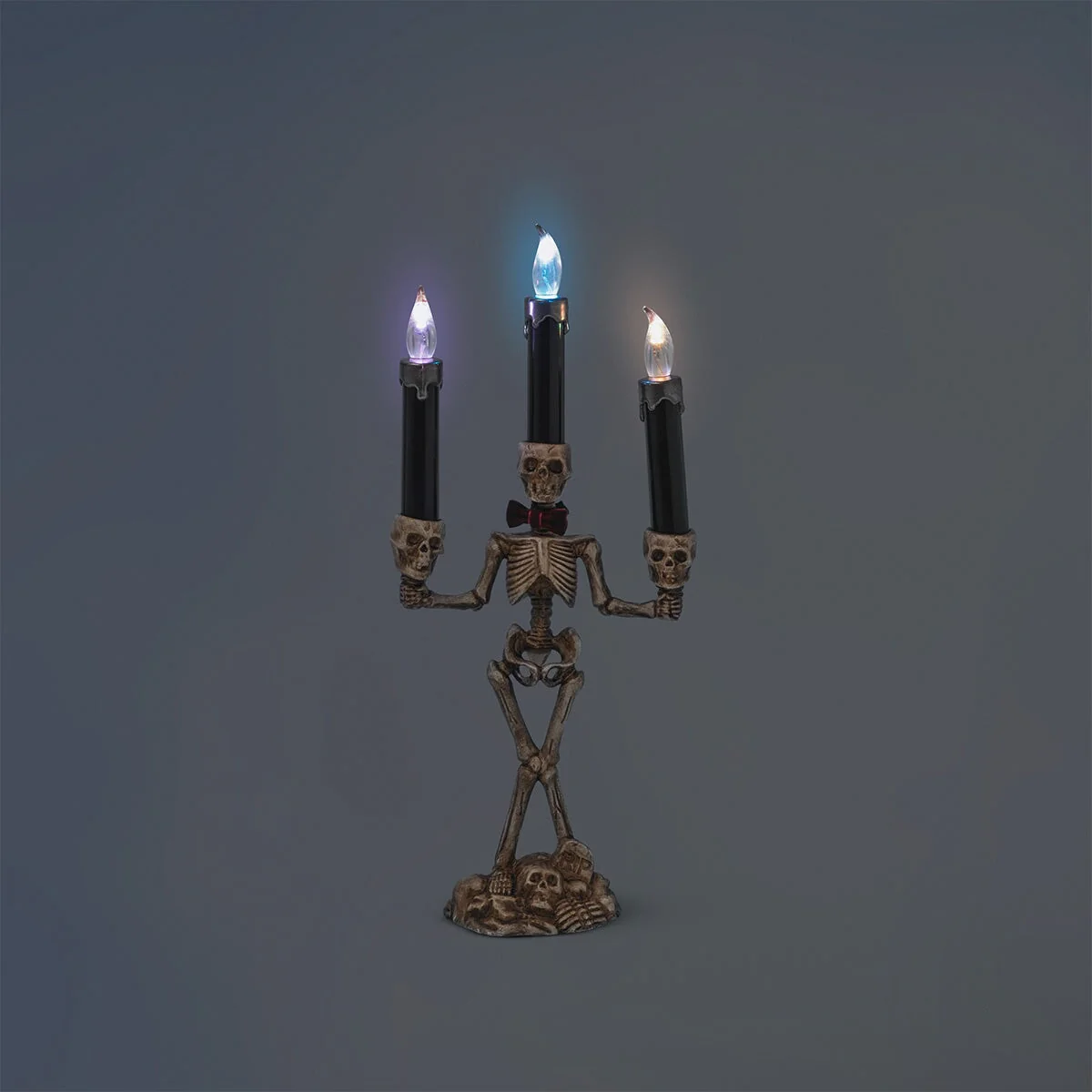 Colour changing skeleton candelabra