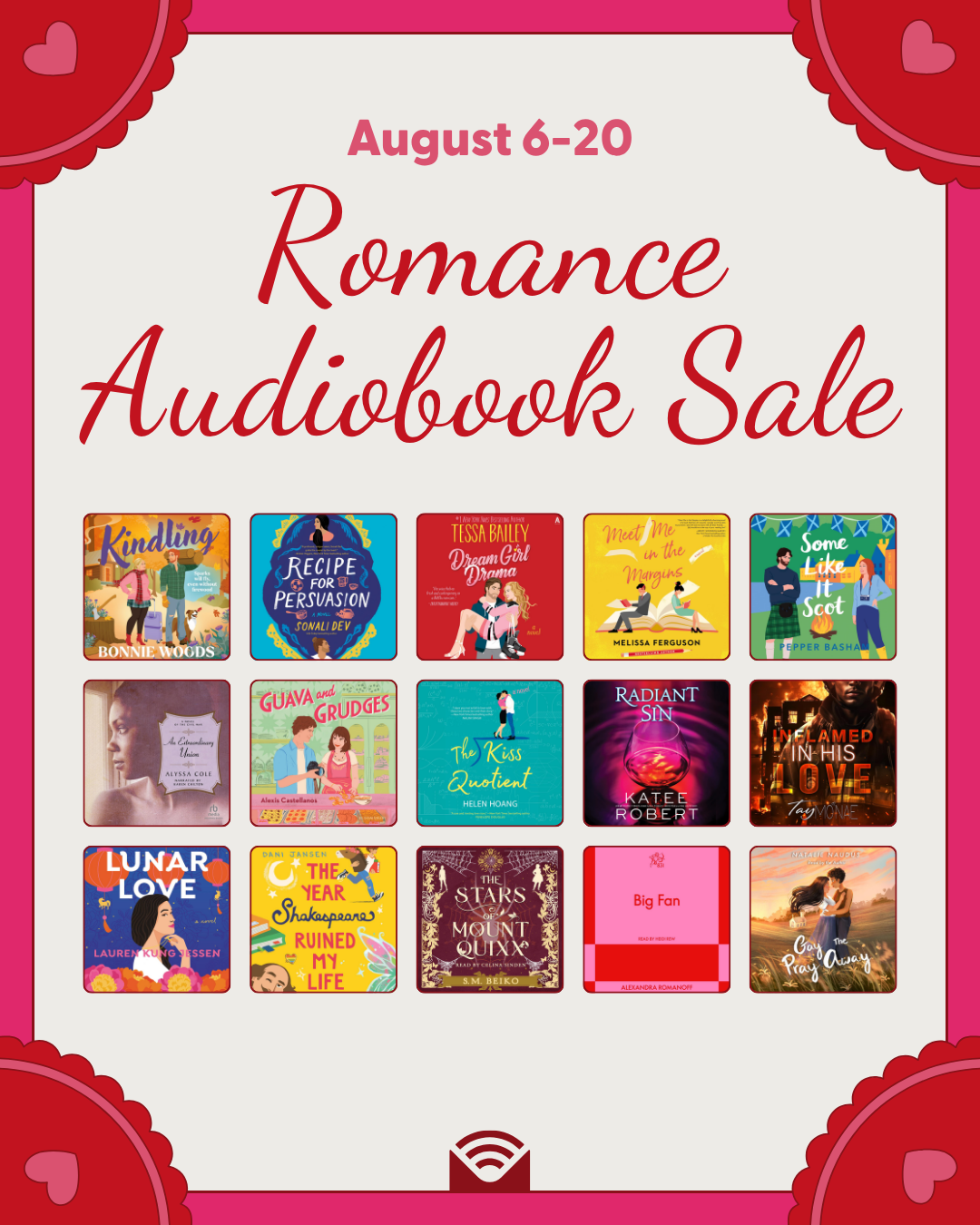 August 6–20: Romance Audiobook Sale! Libro.fm