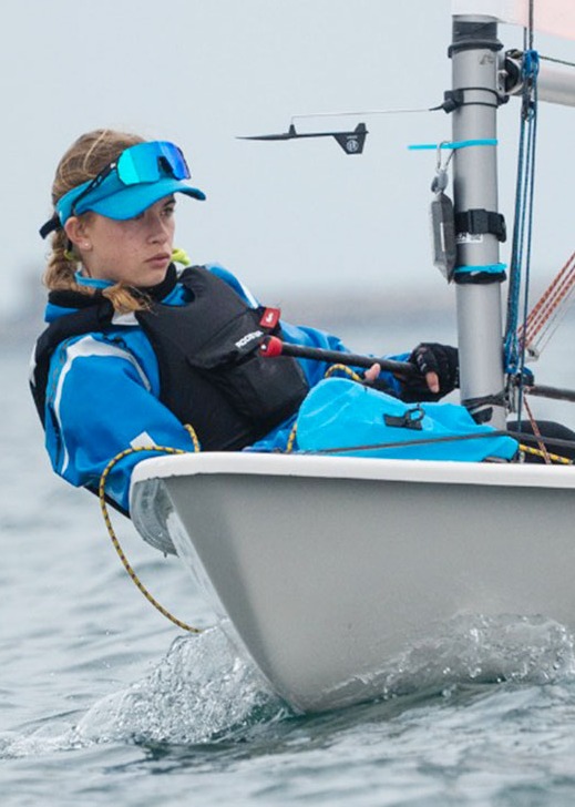 Image of Rooster Rider, Amelie, sailing an ILCA