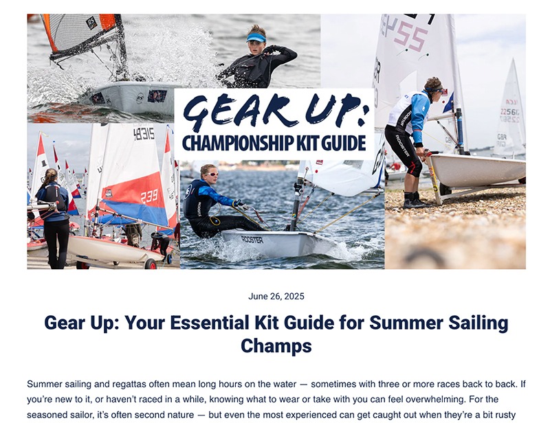 Gear Up: Your Essential Kit Guide for Summer Sailing Champs