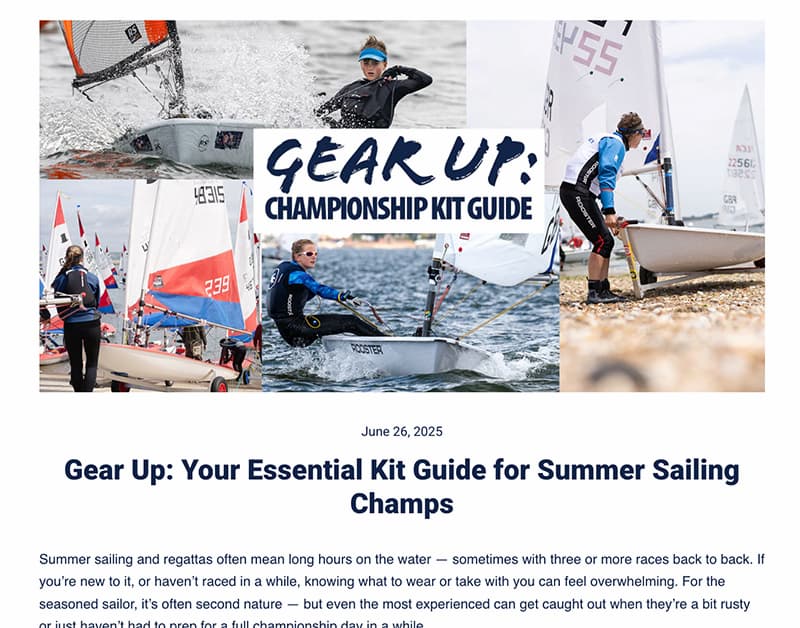 Gear Up: Your Essential Kit Guide for Summer Sailing Champs