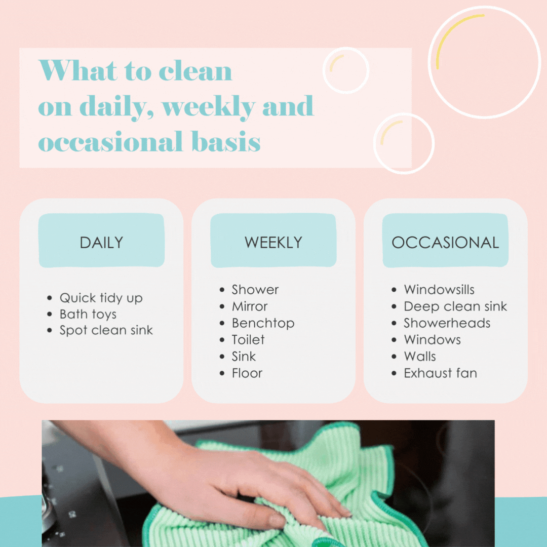 Make bathroom cleaning easier Organised HQ AU