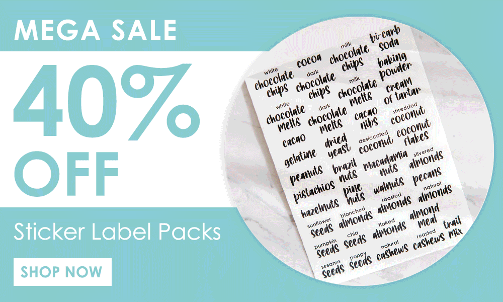 Label your life and save! 40 OFF sticker label packs Organised HQ AU