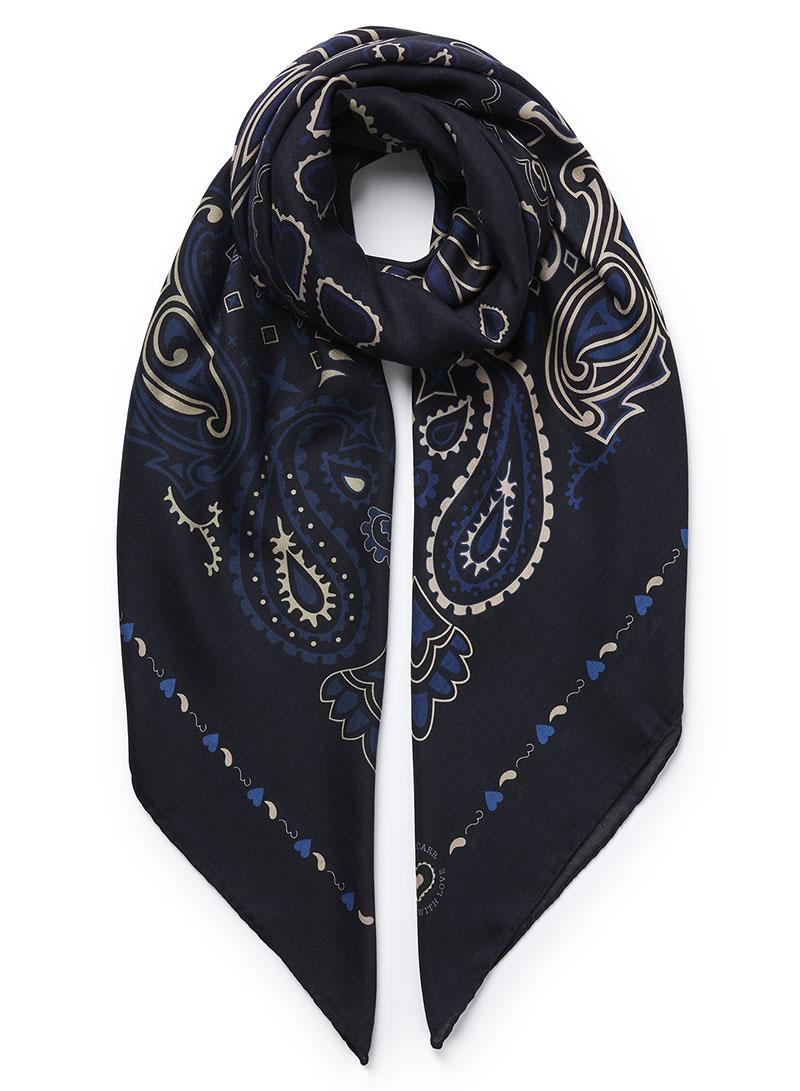 JANECARR The Classic Bandana Square, Navy