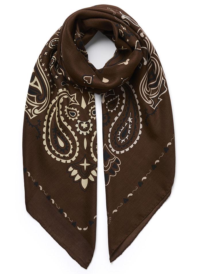JANECARR The Classic Bandana Square, Cocoa