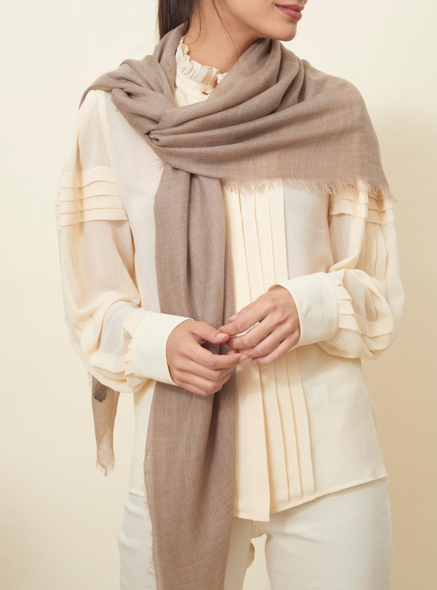 JANECARR The Sheer Fray Square, Taupe