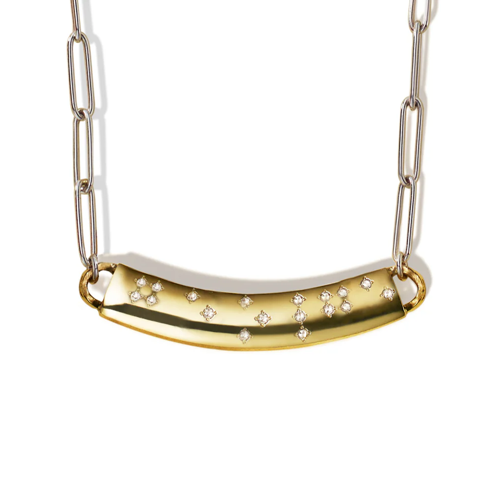 点字ダイヤモンドネックレス