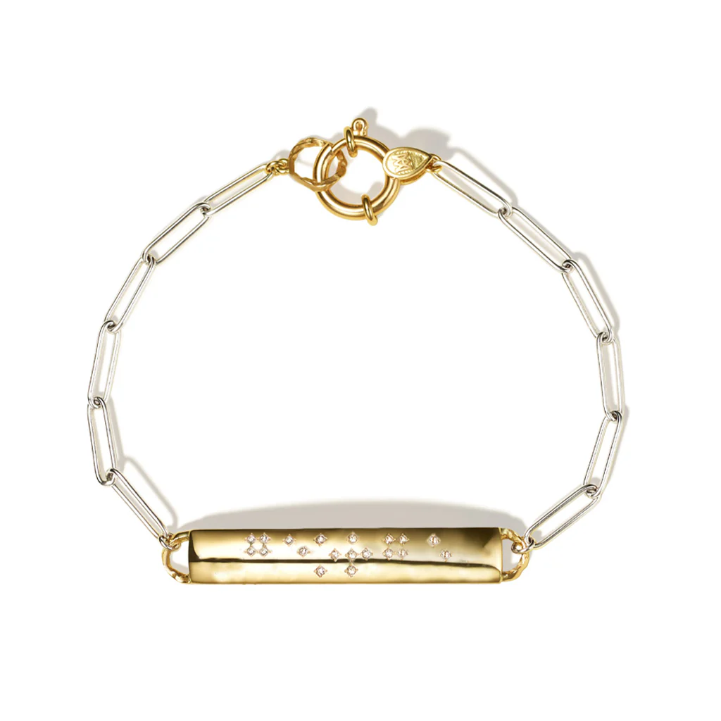 点字ダイヤモンドブレスレット