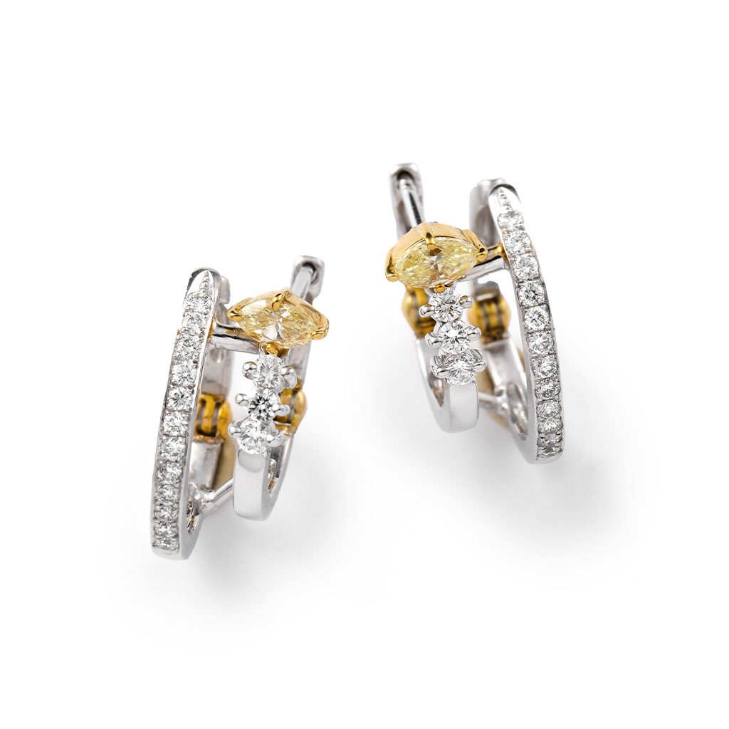 セルフラブギャラクシー ダイヤモンドダブルフープピアス