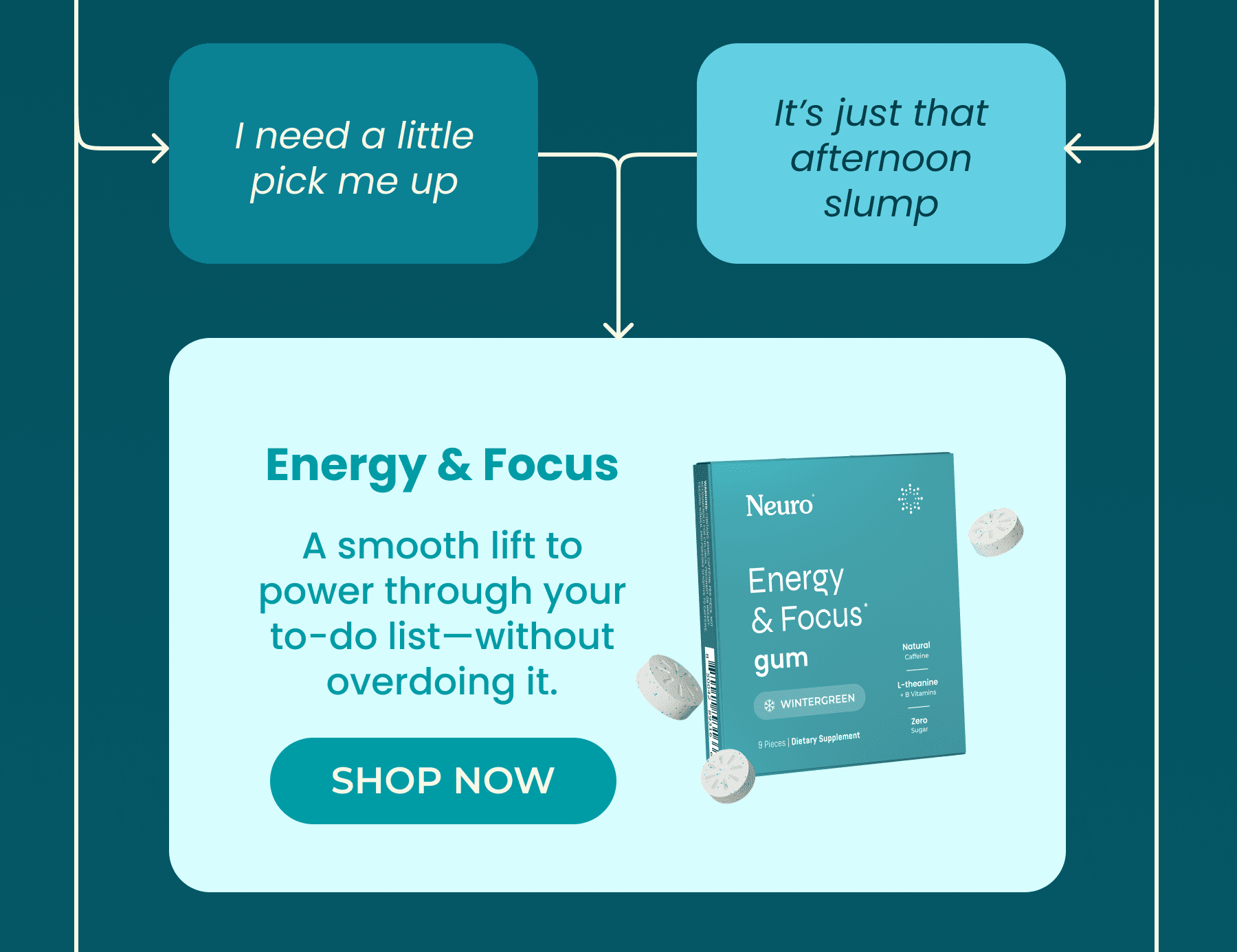 energy & focus: A smooth lift to power through your to-do list—without overdoing it.