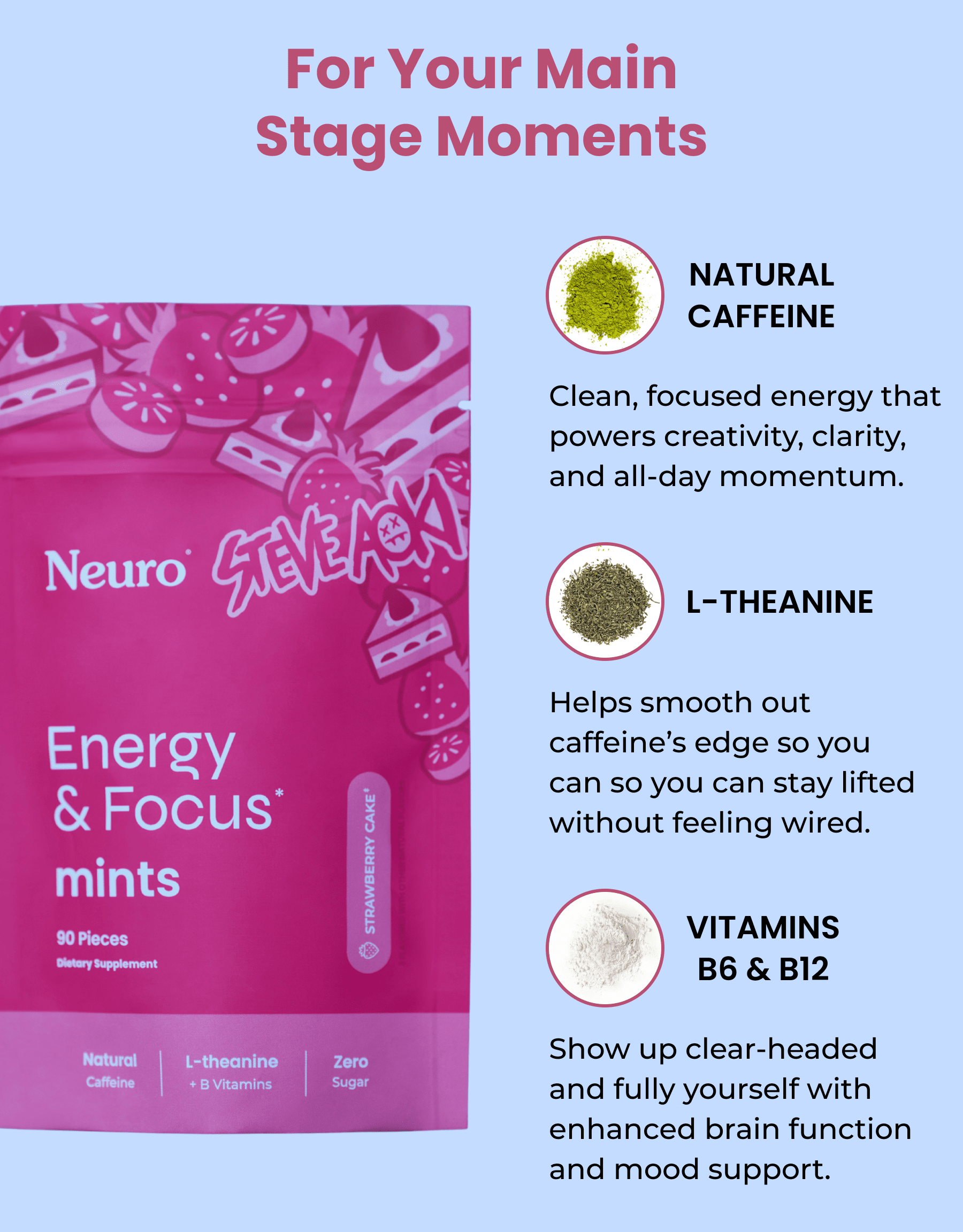 shop neuro x steve aoki energy and focus mints in strawberry cake flavor