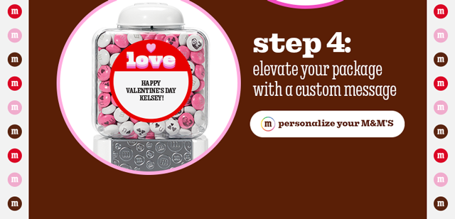 PERSONALIZE YOUR M&M'S