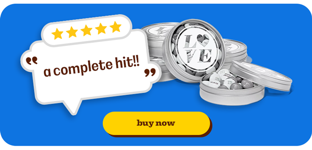 SILVER LOVE FAVOR TINS