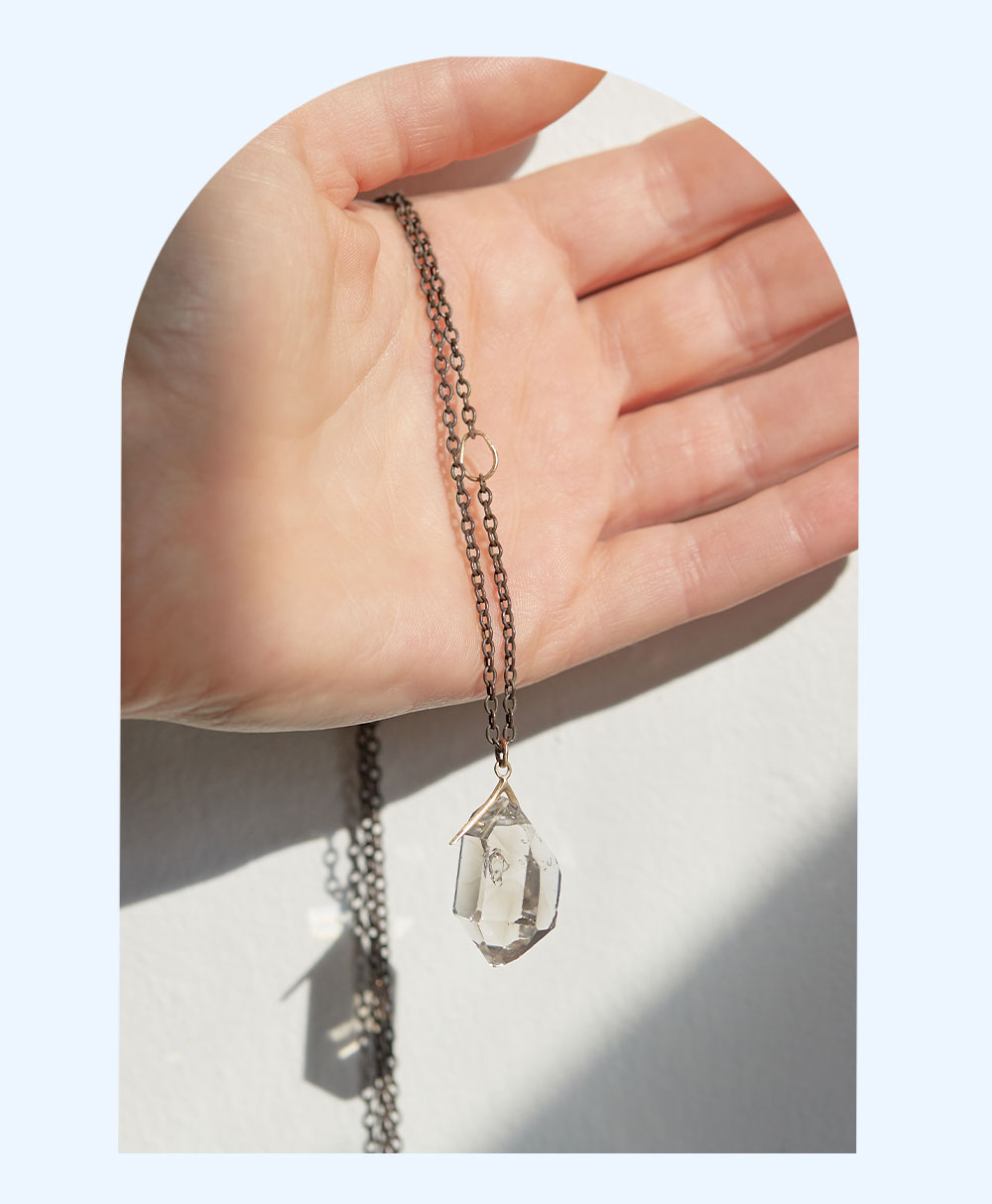 Sticks and Stones Herkimer Quartz Necklace