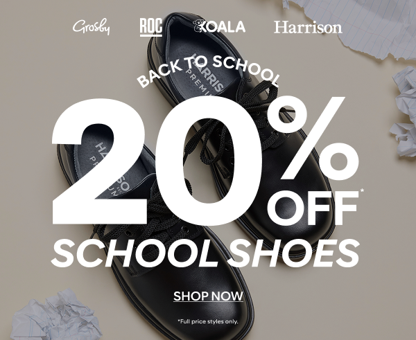 School shoes (selected styles only)
