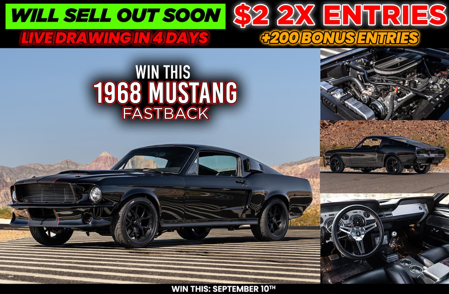 Win This 1968 Mustang Fastback