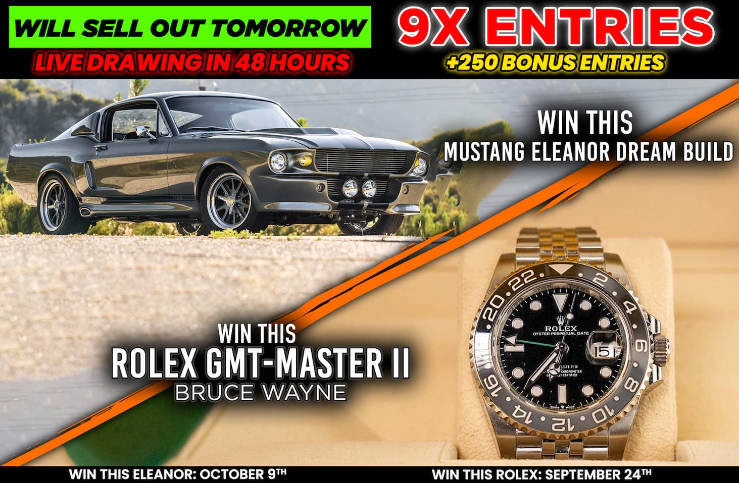 Win This 1967 Mustang "Eleanor" + Rolex