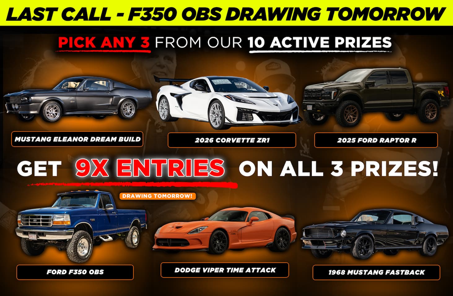 Pick Any 3 Prizes & Get 9X Tickets
