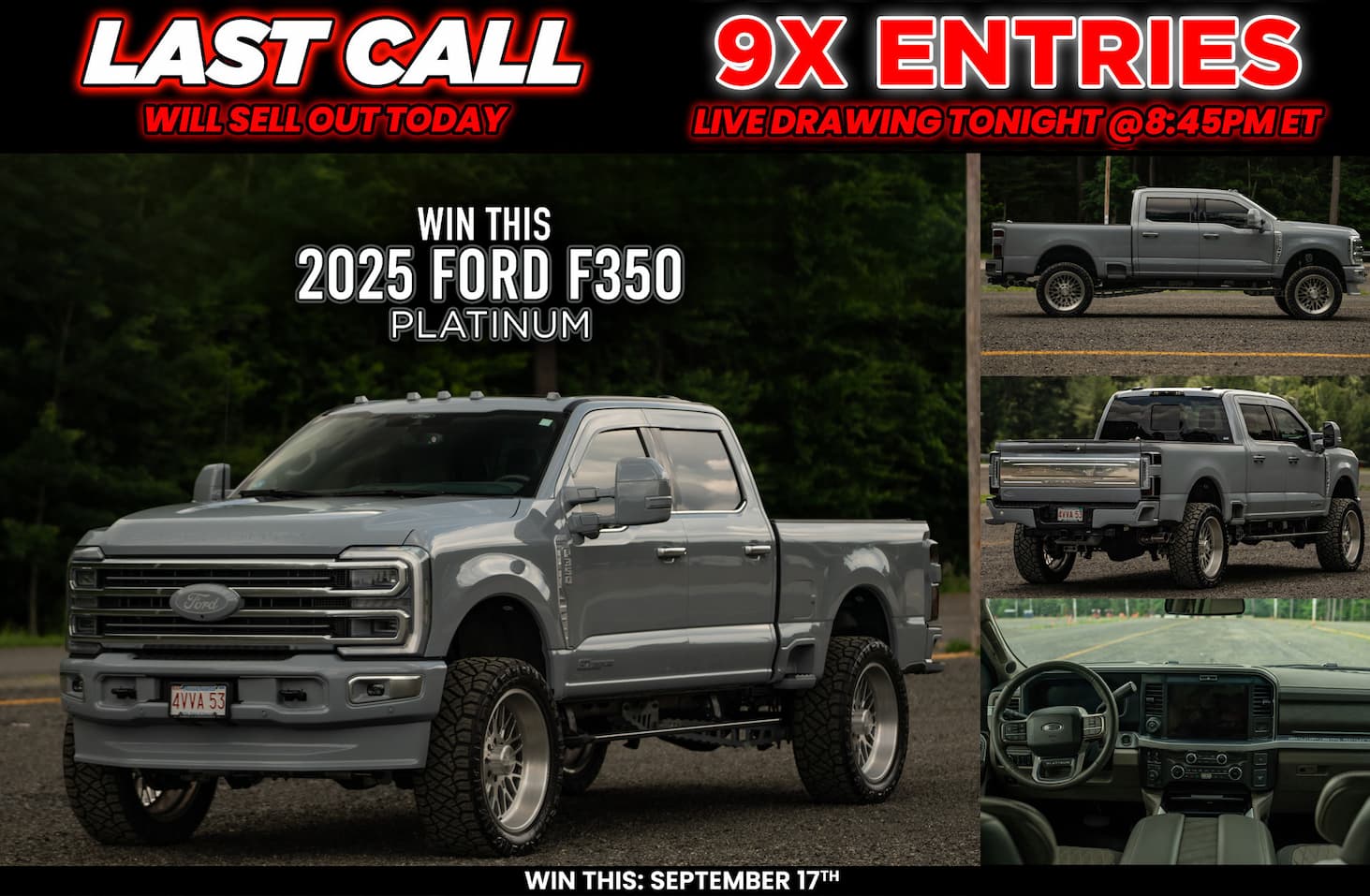 Win This 2025 Ford F350 Platinum TONIGHT