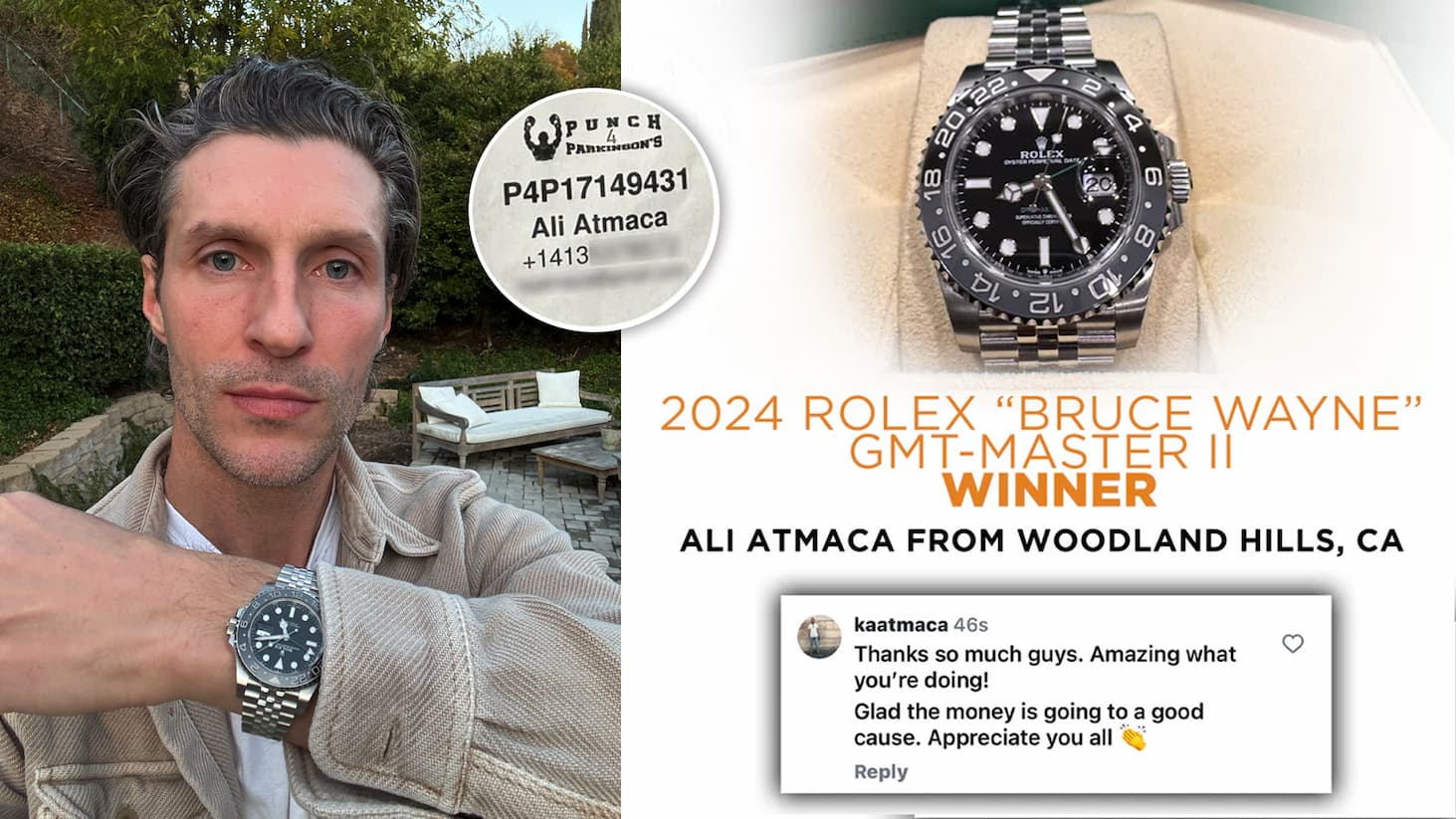 Previous Rolex "Bruce Wayne" Winner