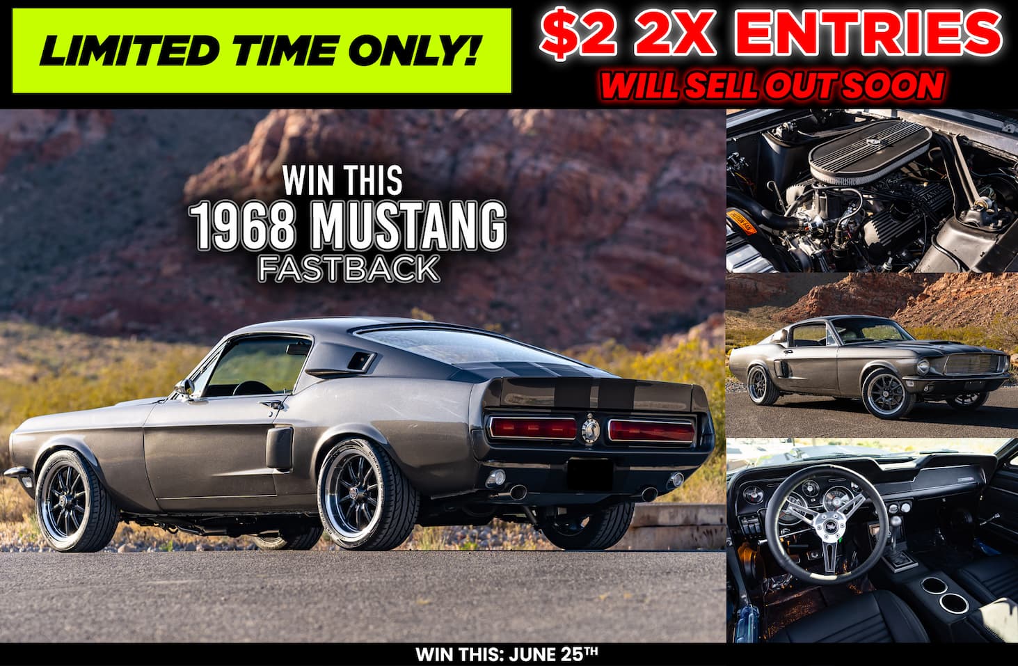 Win This 1968 Mustang Fastback