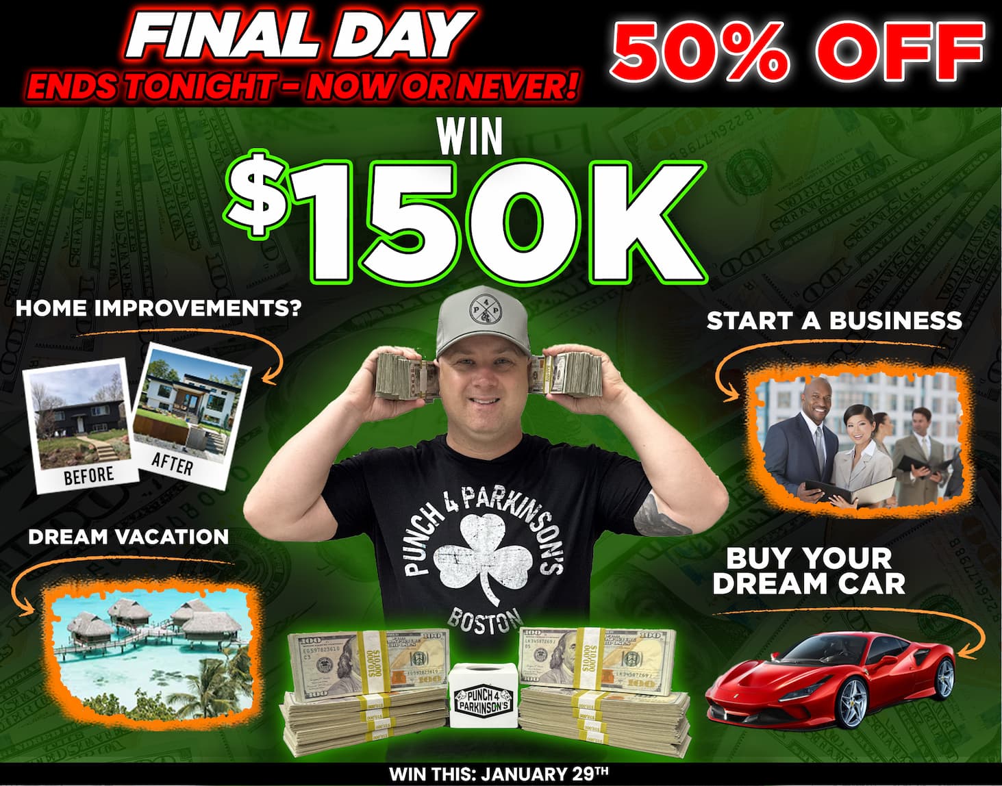 Win $150,000 Cash