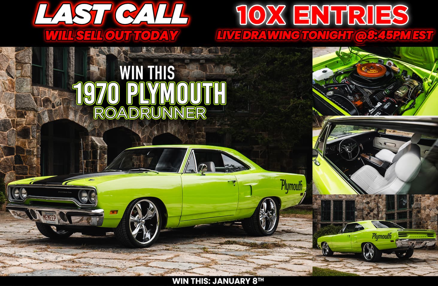 Win This 1970 Plymouth Roadrunner