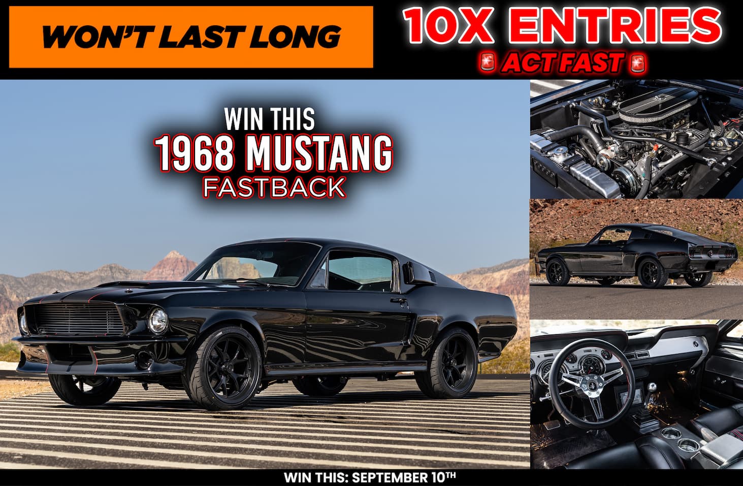 Win This 1968 Mustang Fastback