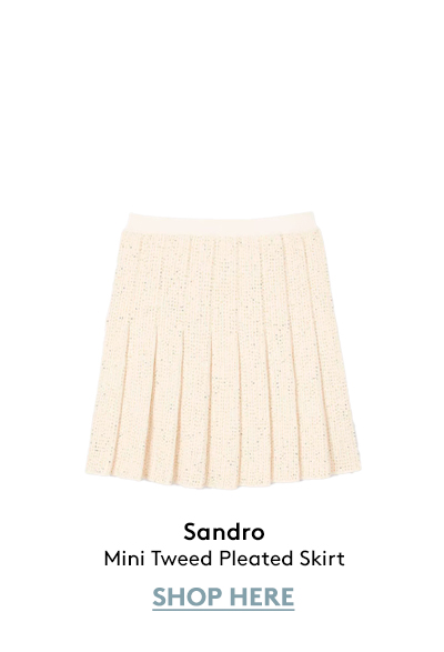 Mini Tweed Pleated Skirt