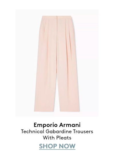 Technical Gabardine Trousers With Pleats