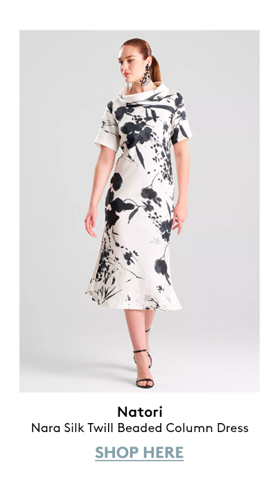 Nara Silk Twill Beaded Column Dress
