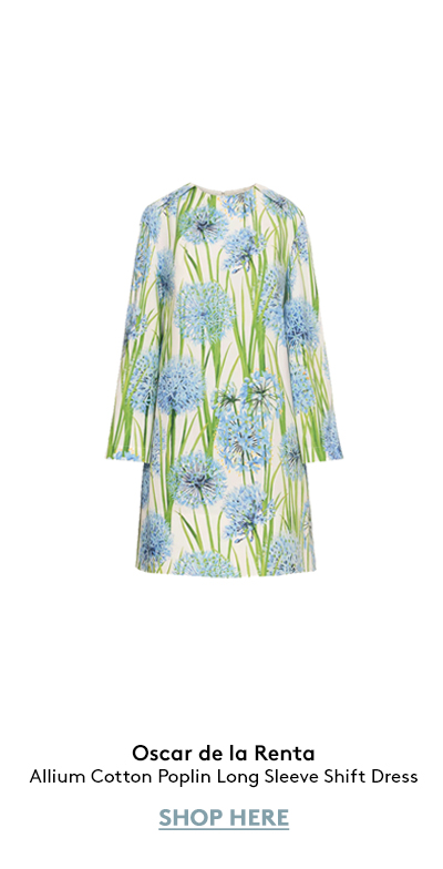Allium Cotton Poplin Long Sleeve Shift Dress