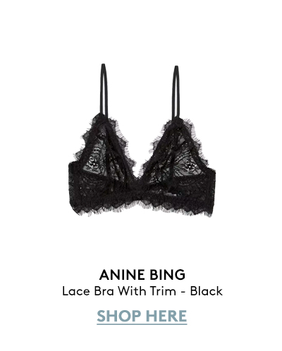 Lace Bra With Trim - Black