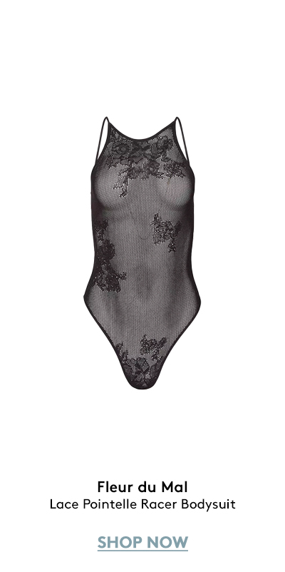Lace Pointelle Racer Bodysuit Lace Pointelle Racer Bodysuit