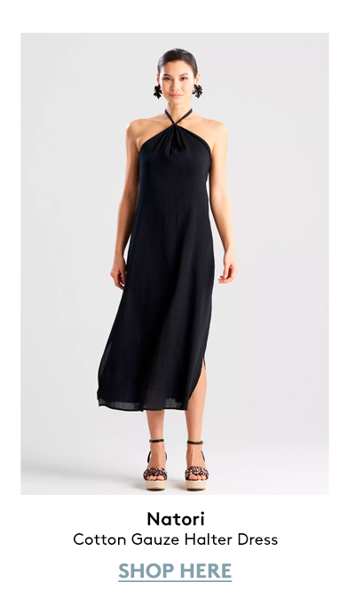 Cotton Gauze Halter Dress