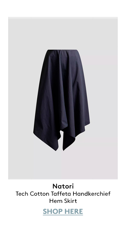 Tech Cotton Taffeta Handkerchief Hem Skirt