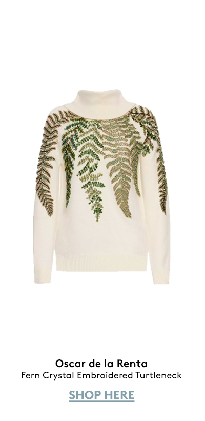 Fern Crystal Embroidered Turtleneck Fern Crystal Embroidered Turtleneck