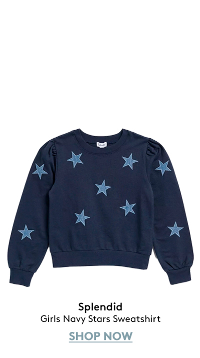 Girls Navy Stars Sweatshirt Girls Navy Stars Sweatshirt