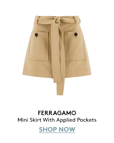Mini Skirt With Applied Pockets Mini Skirt With Applied Pockets